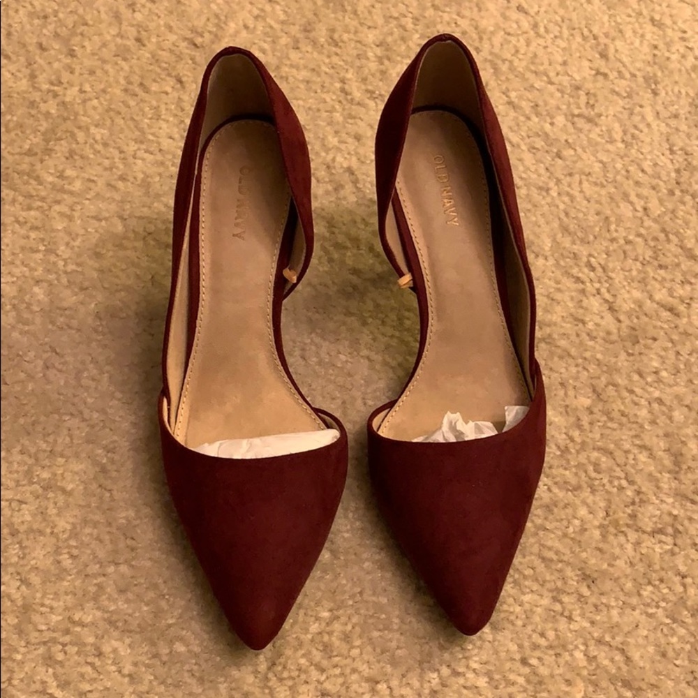 Burgundy pumps